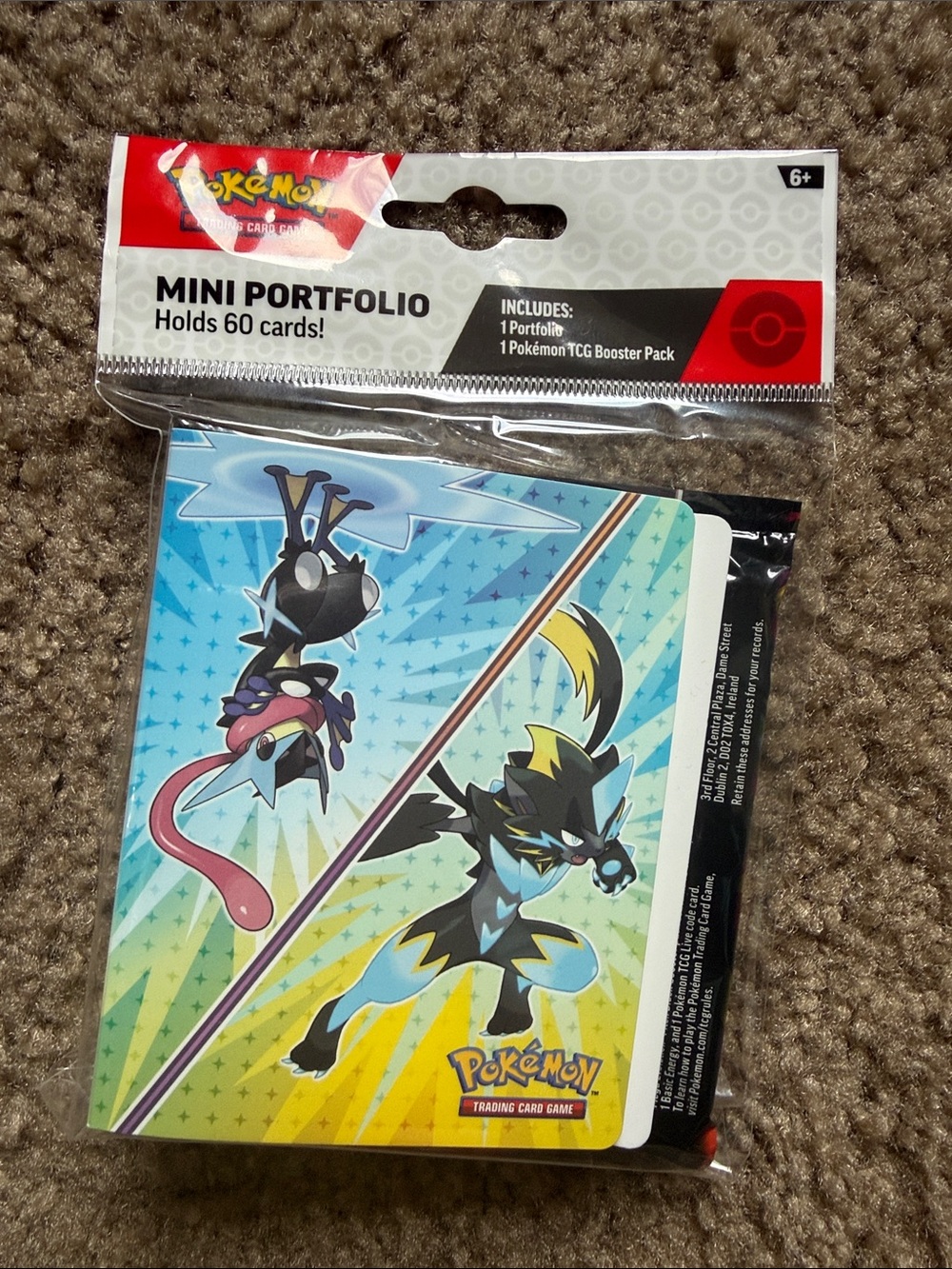 Pokemon-Mini Portfolio Card Holder- Target- with TCG Booster Pack